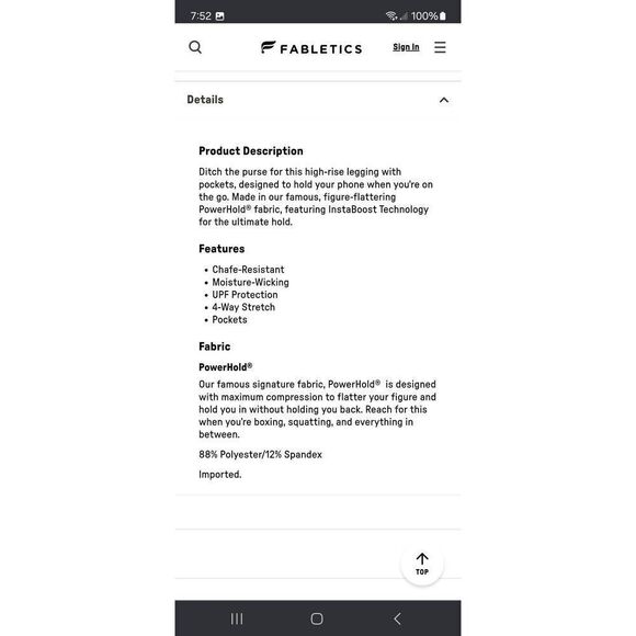 New Small Fabletics Charcoal Camo On The Go High Waist PowerHold Legging… - Picture 6 of 8